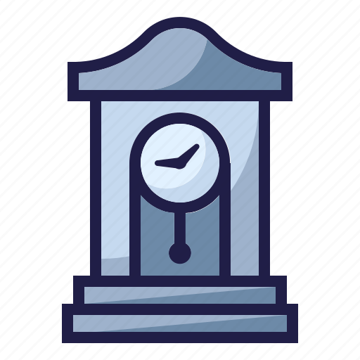 Classic clock, clock, furnishing, furniture, home living, household, time icon - Download on Iconfinder