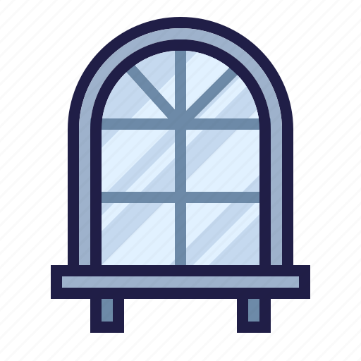 Casement, decorative window, furnishing, furniture, home living, household, view icon - Download on Iconfinder