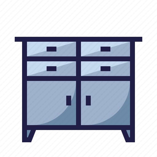 Cupboard, drawer, furnishing, furniture, high cabinet, home living, household icon - Download on Iconfinder