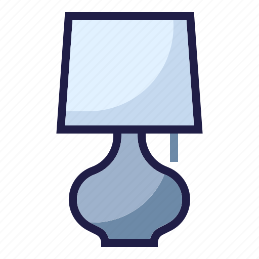 Furnishing, furniture, home living, household, lamp, light, table lamp icon - Download on Iconfinder