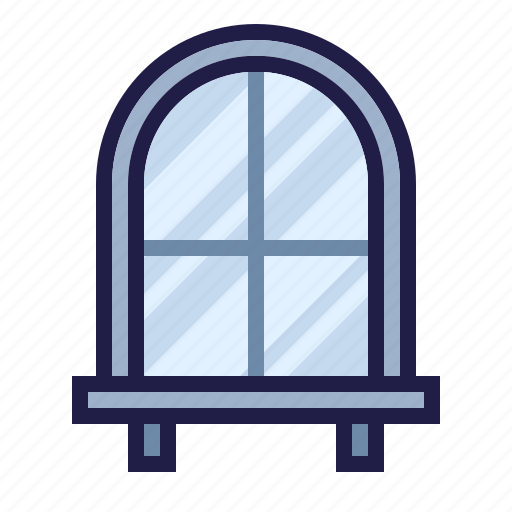 Casement, furnishing, furniture, home living, household, round window, view icon - Download on Iconfinder