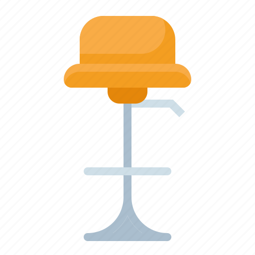 Bar chair steel, furnishing, furniture, high chair, home living, household, seat icon - Download on Iconfinder