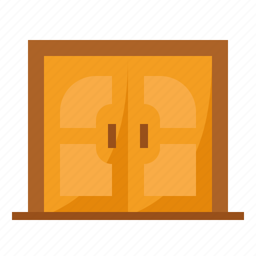 Close door, double door, furnishing, furniture, gate, home living, household icon - Download on Iconfinder
