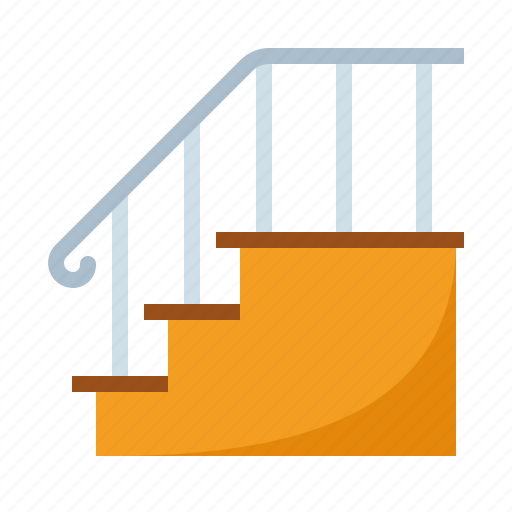 Furnishing, furniture, home living, house stairs, household, stair, staircase icon - Download on Iconfinder