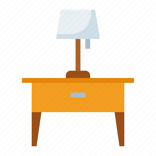 Bedside table, drawer, furnishing, furniture, home living, household, table bed lamp icon - Download on Iconfinder