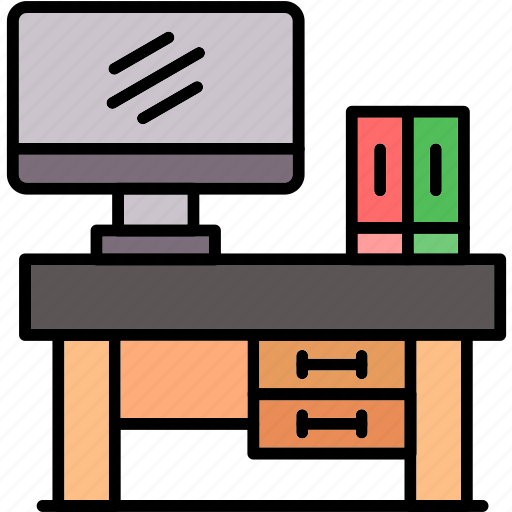 Workspace, desk, furniture, office, table icon - Download on Iconfinder