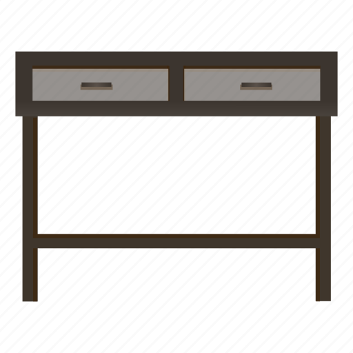 Desk, drawer, furniture, table icon - Download on Iconfinder
