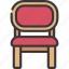 curved, back, chair, household, home, seat 