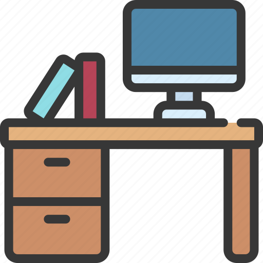 Office, desk, drawers, household, home, job, table icon - Download on Iconfinder