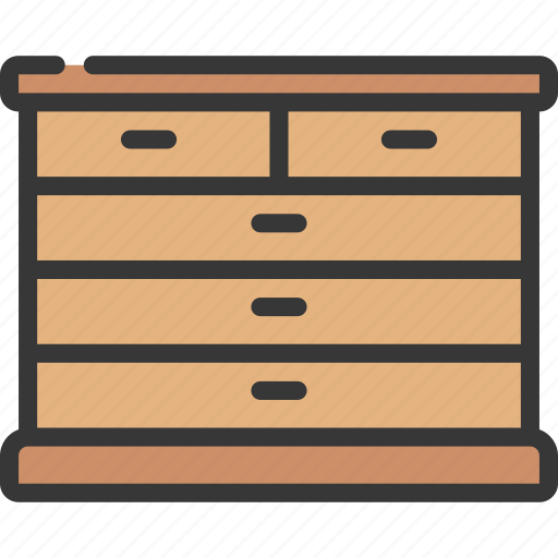 Short, chest, of, drawers, household, home icon - Download on Iconfinder