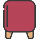square, stool, household, home, seat