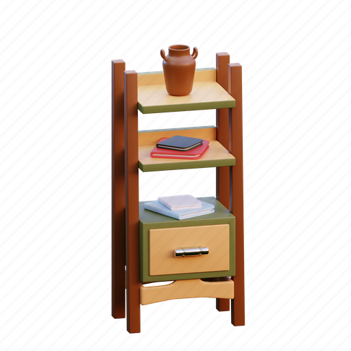 Shelf, furniture, sink, chair, interior, households, furnishings 3D illustration - Download on Iconfinder