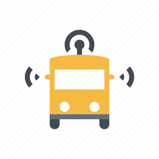 Autonomous, bus, connected, driverless, self driving, smart, transportation icon - Download on Iconfinder