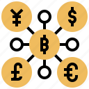 bitcoin, cryptocurrency, digital, exchange, money