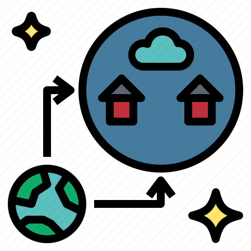 Alien, city, evacuate, migration, relocate icon - Download on Iconfinder