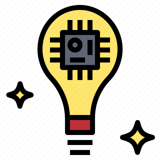 Brain, idea, light, microchip, think icon - Download on Iconfinder