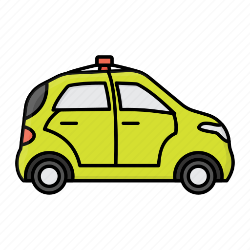 Cab, taxi, autonomous, automated, artificial intelligence, driverless, self driving icon - Download on Iconfinder