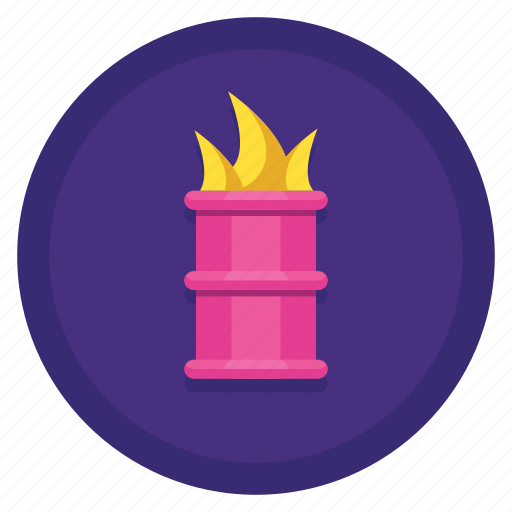 Barrel, burning, gas, oil icon - Download on Iconfinder
