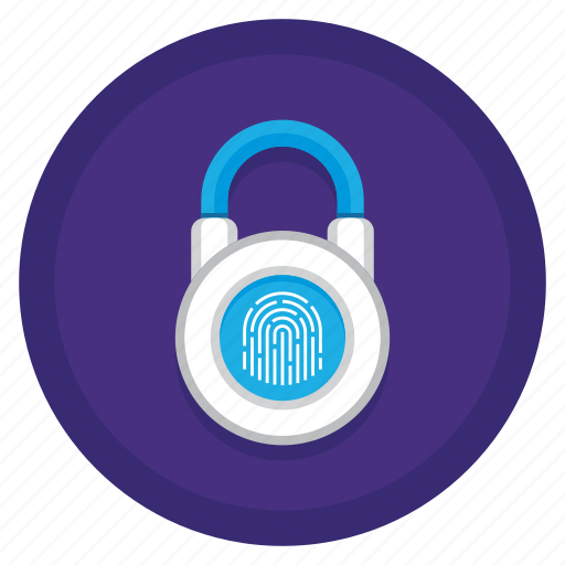 Fingerprint, lock, padlock, security icon - Download on Iconfinder