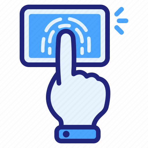 Fingerprint, scan, electronics, identification, finger, scanner, hand icon - Download on Iconfinder