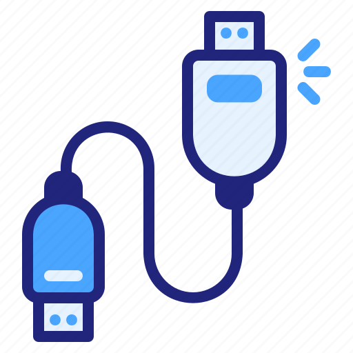 Usb, data, cable, transfer, plug, connector, electronics icon - Download on Iconfinder