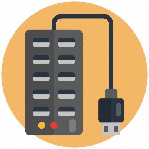Usb, hub, connector, network, plug, expands, port icon - Download on Iconfinder