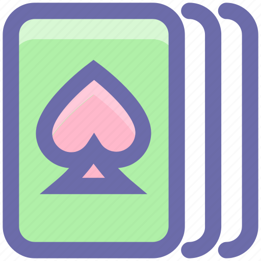 Cards, casino, gambler, gambling, game, hearts, three cards icon - Download on Iconfinder