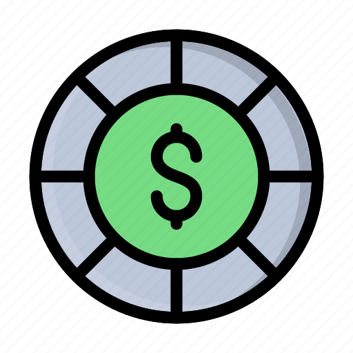 Chip, coin, gambling, casino, dollar icon - Download on Iconfinder