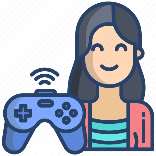 Gamer, woman icon - Download on Iconfinder on Iconfinder
