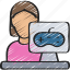 avatar, computer, designer, development, female, game 