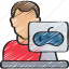 avatar, computer, designer, development, game, male 