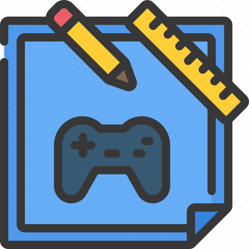 Blueprint, concept, controller, development, edit, game icon - Download on Iconfinder