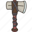 axe, hammer, weapon, warrior, stone 