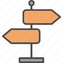 arrows, country, direction, navigation, pointer, signpost, street