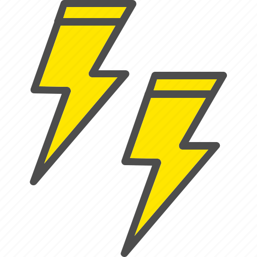 Flash, forecast, lightning, thunder, weather icon - Download on Iconfinder