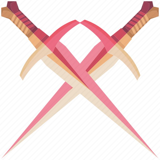 Battle, daggers, fantasy, game, game item, pink, weapon icon - Download on Iconfinder