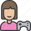 gamer, girl, gaming, avatar, user, person, female 