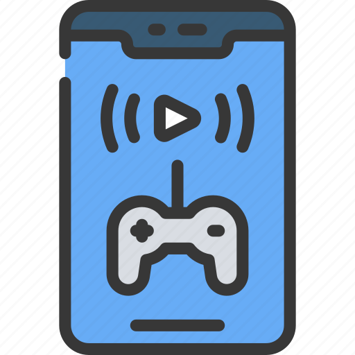 Mobile, game, streaming, gaming, controller, play, media icon - Download on Iconfinder
