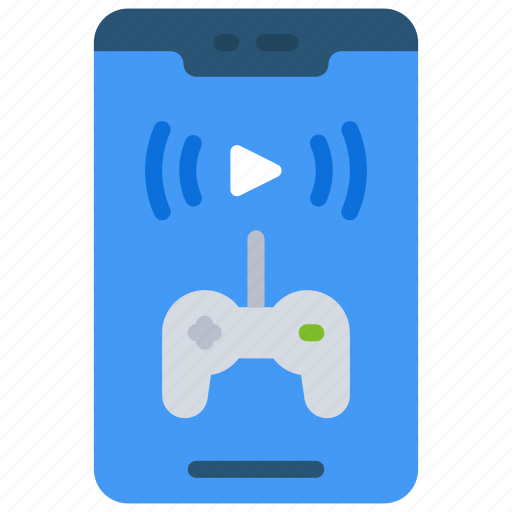 Mobile, game, streaming, gaming, controller, play, media icon - Download on Iconfinder