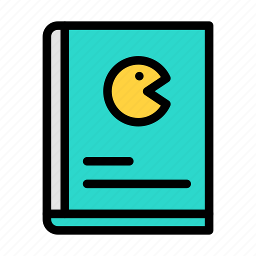 Pacman, book, game, education, knowledge icon - Download on Iconfinder