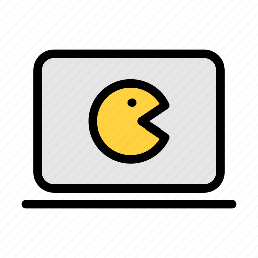 Pacman, video, game, laptop, online icon - Download on Iconfinder