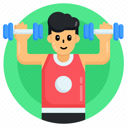 Gym person, bodybuilder, weightlifter, muscle man, workout icon - Download on Iconfinder