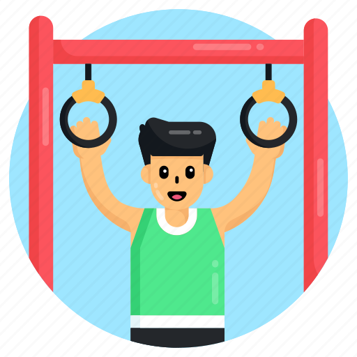 Exercise rings, gymnastic rings, gymnastic equipment, gymnast, acrobatic icon - Download on Iconfinder