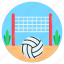 volleyball, outdoor sports, volleyball game, volleyball net, ball game 