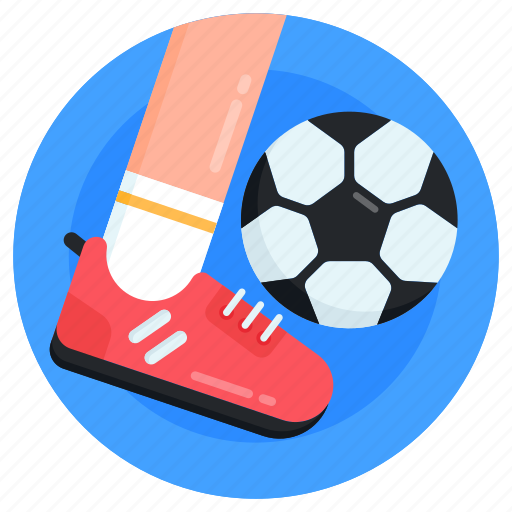 Playing football, kicking football, sports, game, hitting football icon - Download on Iconfinder