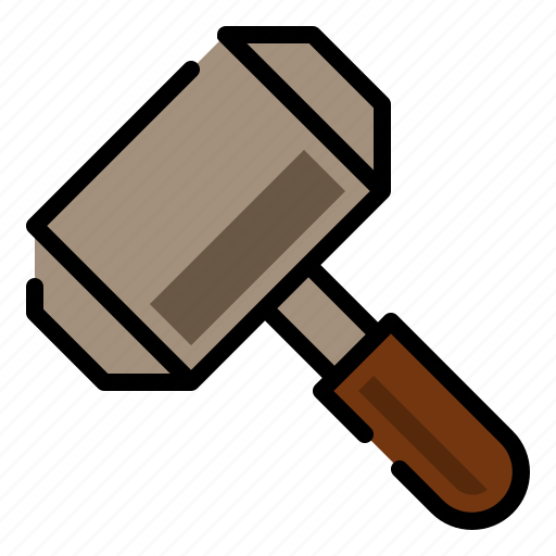 Hammer, hammer weapon, mjolnir, weapon icon - Download on Iconfinder
