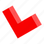 approved, box, cartoon, isometric, red, right, vote 