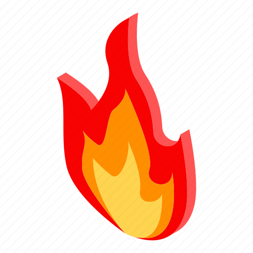 Campfire, cartoon, flame, isometric, logo, nature, summer icon - Download on Iconfinder