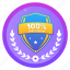100percentage, award, badge, challenge, participation, shield 