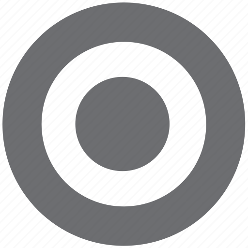 Bullseye, gray, target icon - Download on Iconfinder